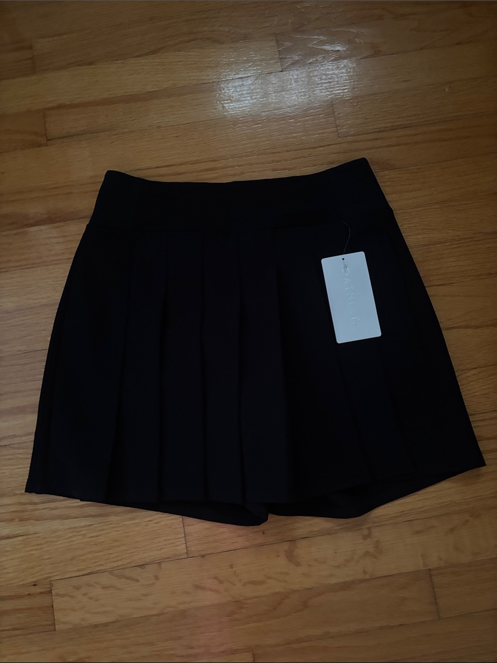 Athleta Black Pleated Mini Skirt
